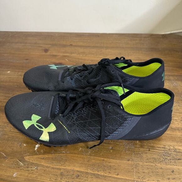 Under Armour Sprint Pro Track Spikes - Men\'s Size 13 Black Green ThreadBorne main image 4